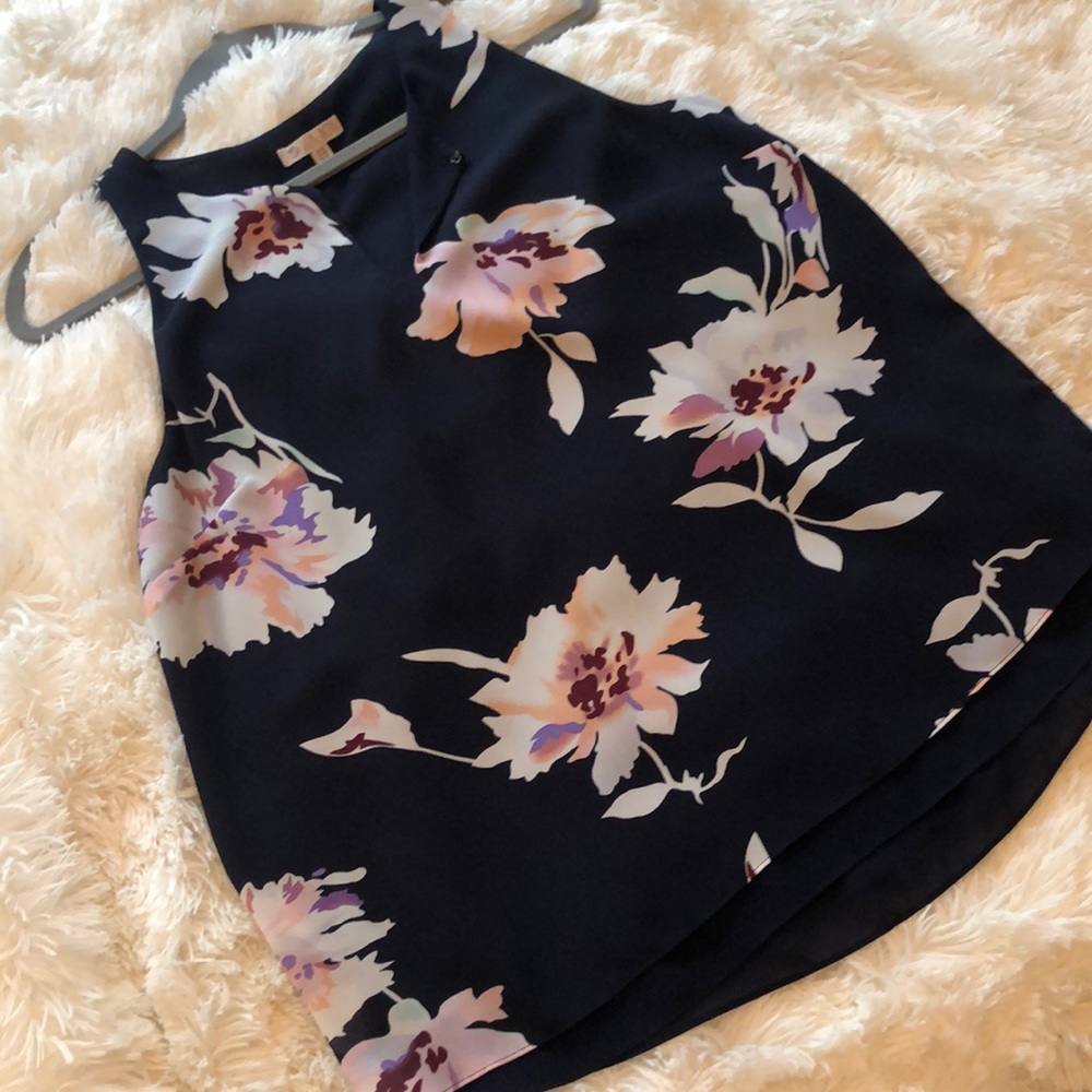Navy floral tank!